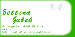 bettina gubek business card